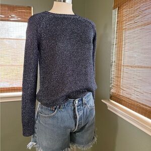 J. Crew Heathered Blue Crew Neck Sweater